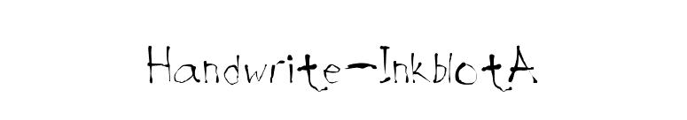 Handwrite-InkblotA font preview
