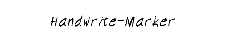 Handwrite-Marker font preview