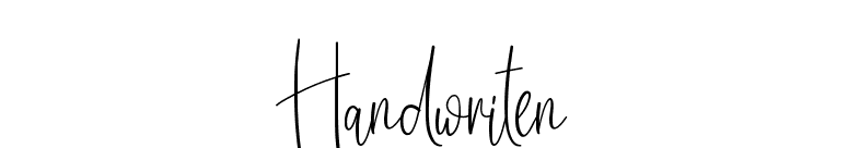 Handwriten font preview