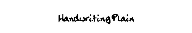 HandwritingPlain font preview