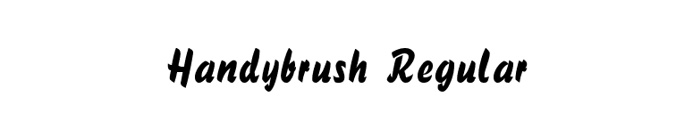 Handybrush Regular font preview