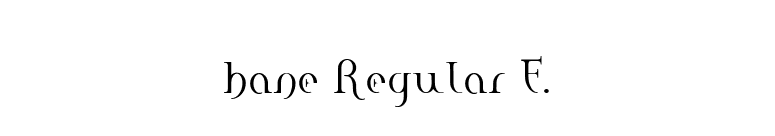hane Regular E. font preview