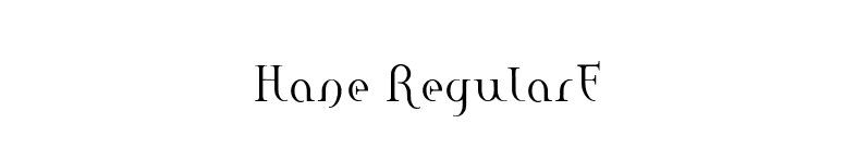 Hane RegularE font preview