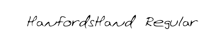 HanfordsHand Regular font preview