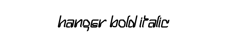 Hanger Bold Italic font preview