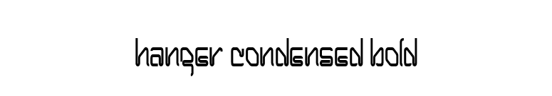 Hanger Condensed Bold font preview