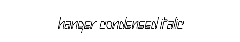 Hanger Condensed Italic font preview