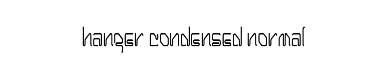 Hanger Condensed Normal font preview