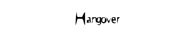 Hangover font preview