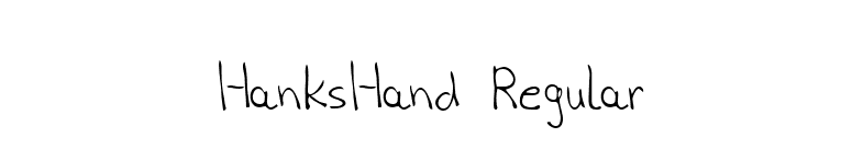 HanksHand Regular font preview
