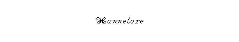 Hannelore font preview