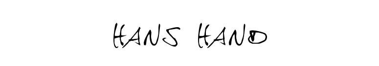 hans hand font preview