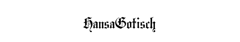 HansaGotisch font preview