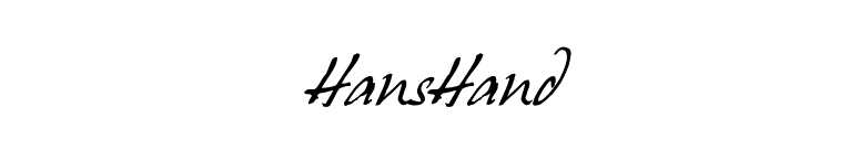 HansHand font preview