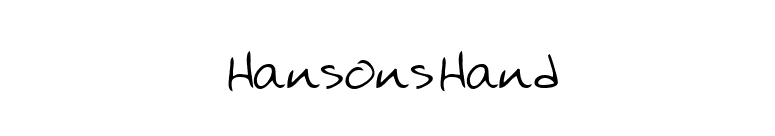 HansonsHand font preview