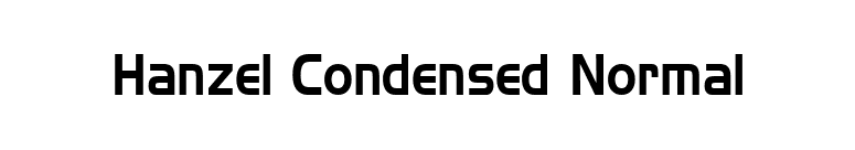 Hanzel Condensed Normal font preview
