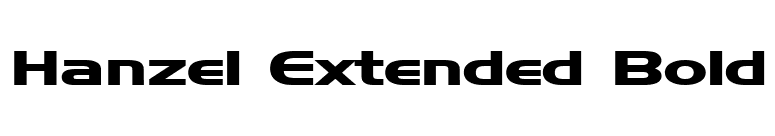 Hanzel Extended Bold font preview