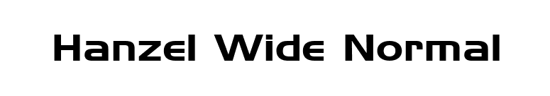 Hanzel Wide Normal font preview