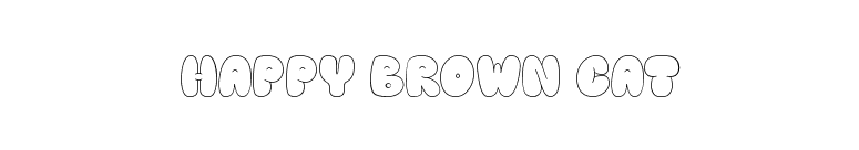 Happy brown cat font preview