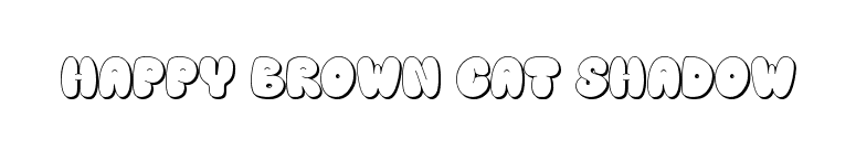 Happy brown cat shadow font preview