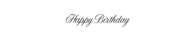 HappyBirthday font preview