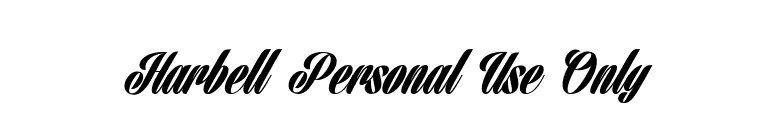Harbell Personal Use Only font preview