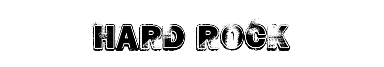 HARD ROCK font preview