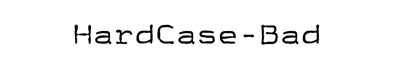 HardCase-Bad font preview
