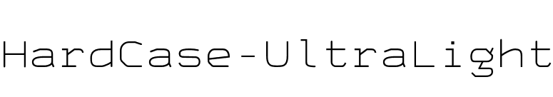 HardCase-UltraLight font preview
