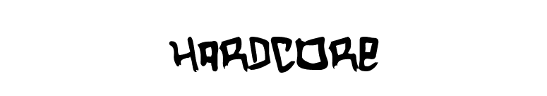 Hardcore font preview