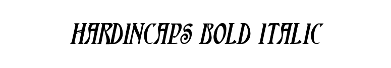 HardinCaps Bold Italic font preview
