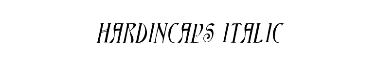 HardinCaps Italic font preview