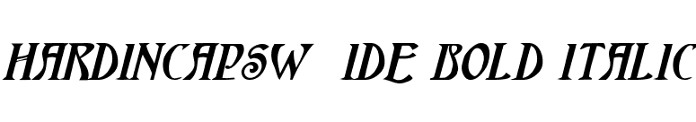 HardinCapsWide Bold Italic font preview