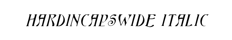 HardinCapsWide Italic font preview