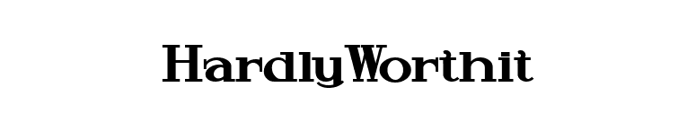 HardlyWorthit font preview