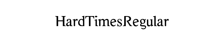 HardTimesRegular font preview