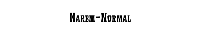 Harem-Normal font preview
