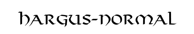 Hargus-Normal font preview