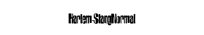 Harlem-SlangNormal font preview