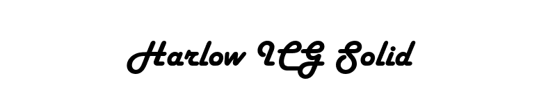 Harlow ICG Solid font preview
