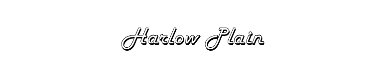 Harlow Plain font preview
