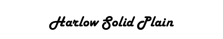 Harlow Solid Plain font preview