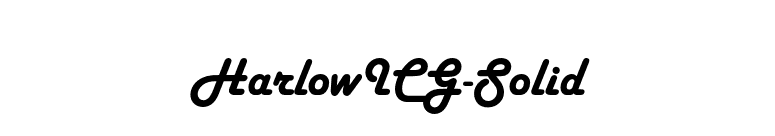 HarlowICG-Solid font preview
