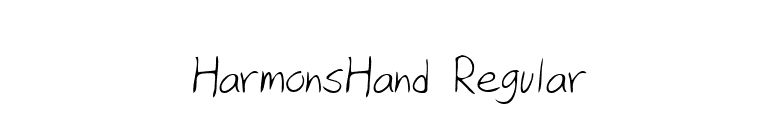 HarmonsHand Regular font preview