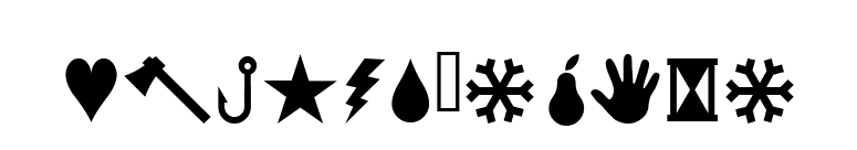 Harold's Pips font preview