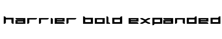 Harrier Bold Expanded font preview