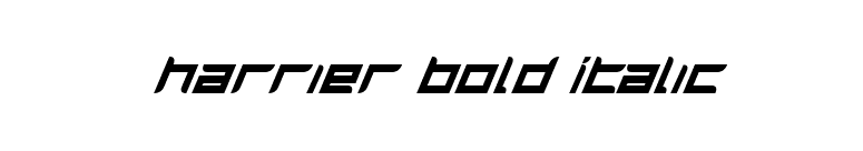 Harrier Bold Italic font preview