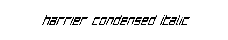 Harrier Condensed Italic font preview