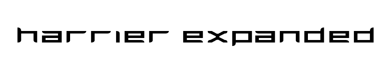 Harrier Expanded font preview