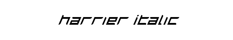Harrier Italic font preview